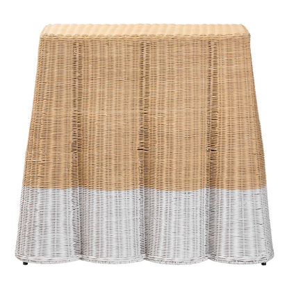 bali & pari  - Palm Console Table in Natural Brown/White - Palm-Small-Natural/White Rattan-Console Table view 2