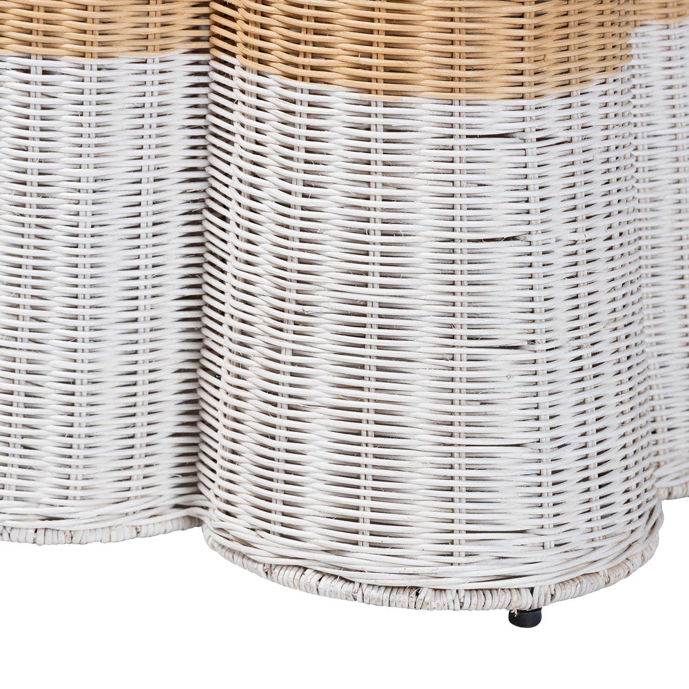 bali & pari  - Palm Console Table in Natural Brown/White - Palm-Small-Natural/White Rattan-Console Table view 5