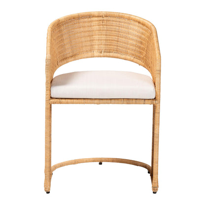 bali & pari - Palm Dining Chair in Light Honey - Palm-Light Honey/Rattan-Cushioned-DC view 2