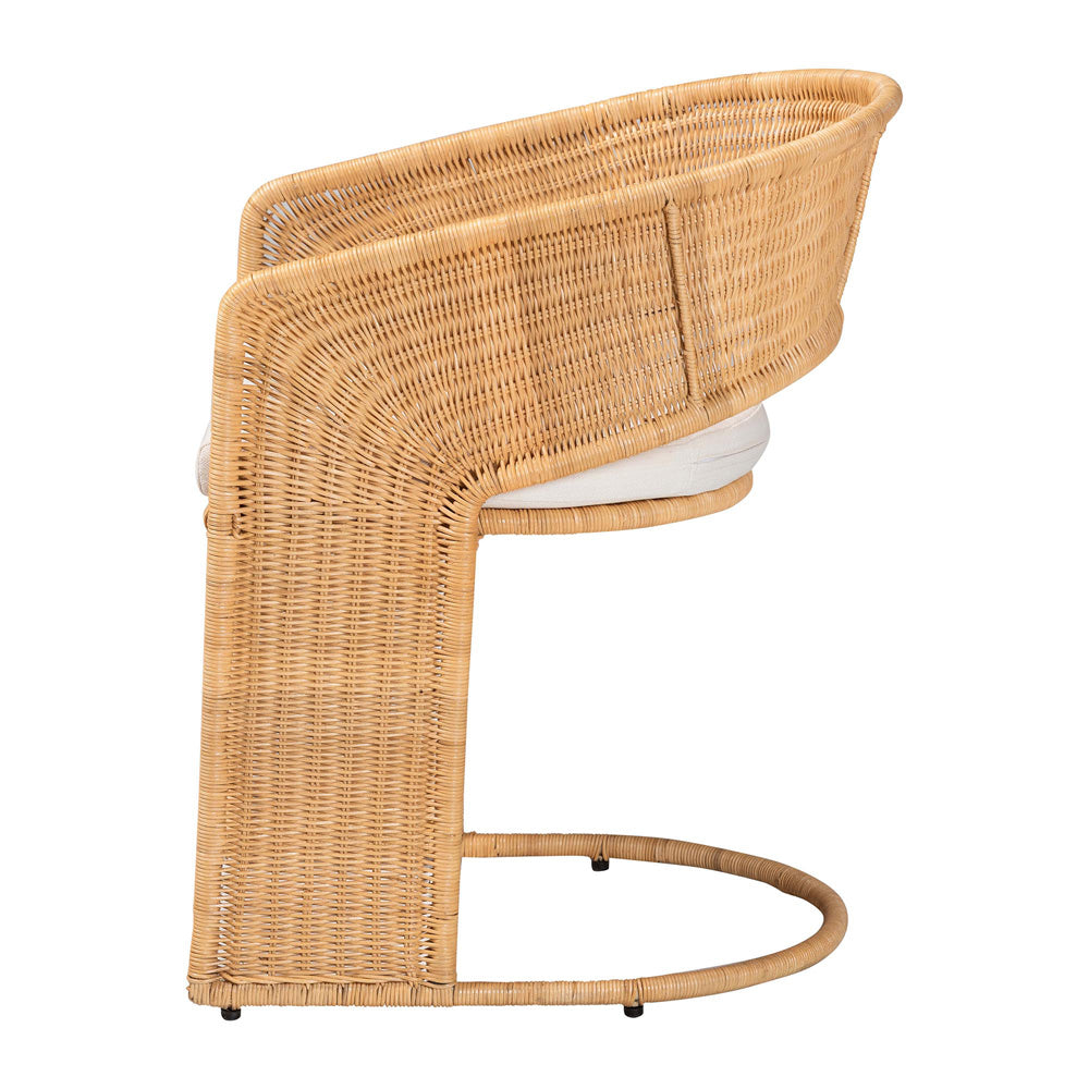 bali & pari - Palm Dining Chair in Light Honey - Palm-Light Honey/Rattan-Cushioned-DC view 3