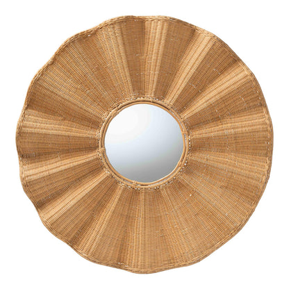 bali & pari - Palm Mirror in Light Honey - Palm-Light Honey/Metal-Mirror view 1