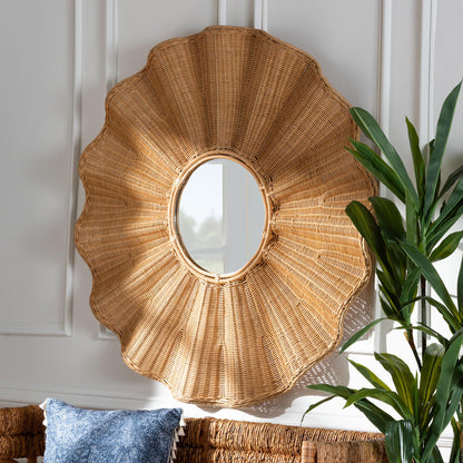 bali & pari - Palm Mirror in Light Honey - Palm-Light Honey/Metal-Mirror view 3
