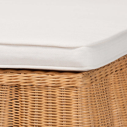 bali & pari - Palm Ottoman in Light Honey - Palm-Light Honey Rattan-35 Ottoman w Cushion view 3
