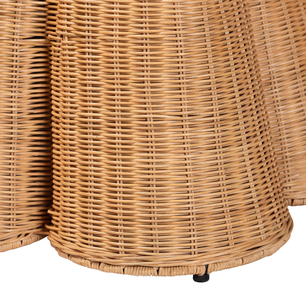 bali & pari - Palm Ottoman in Light Honey - Palm-Light Honey Rattan-35 Ottoman w Cushion view 4