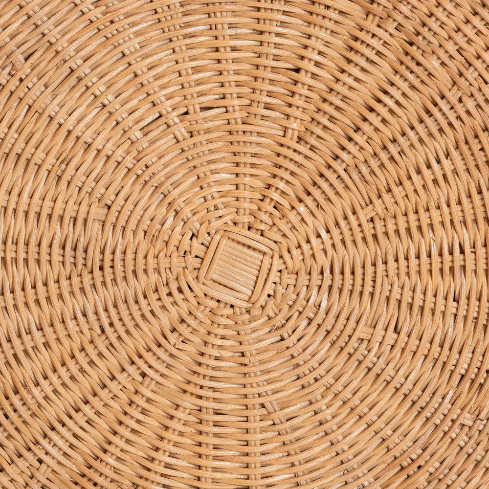 bali & pari - Palm Ottoman in Light Honey - Palm-Light Honey Rattan-51cm Round Ottoman w/Cushion view 4