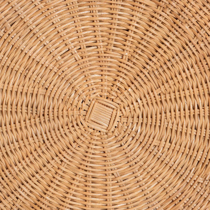 bali & pari - Palm Ottoman in Light Honey - Palm-Light Honey Rattan-51cm Round Ottoman w/Cushion view 4