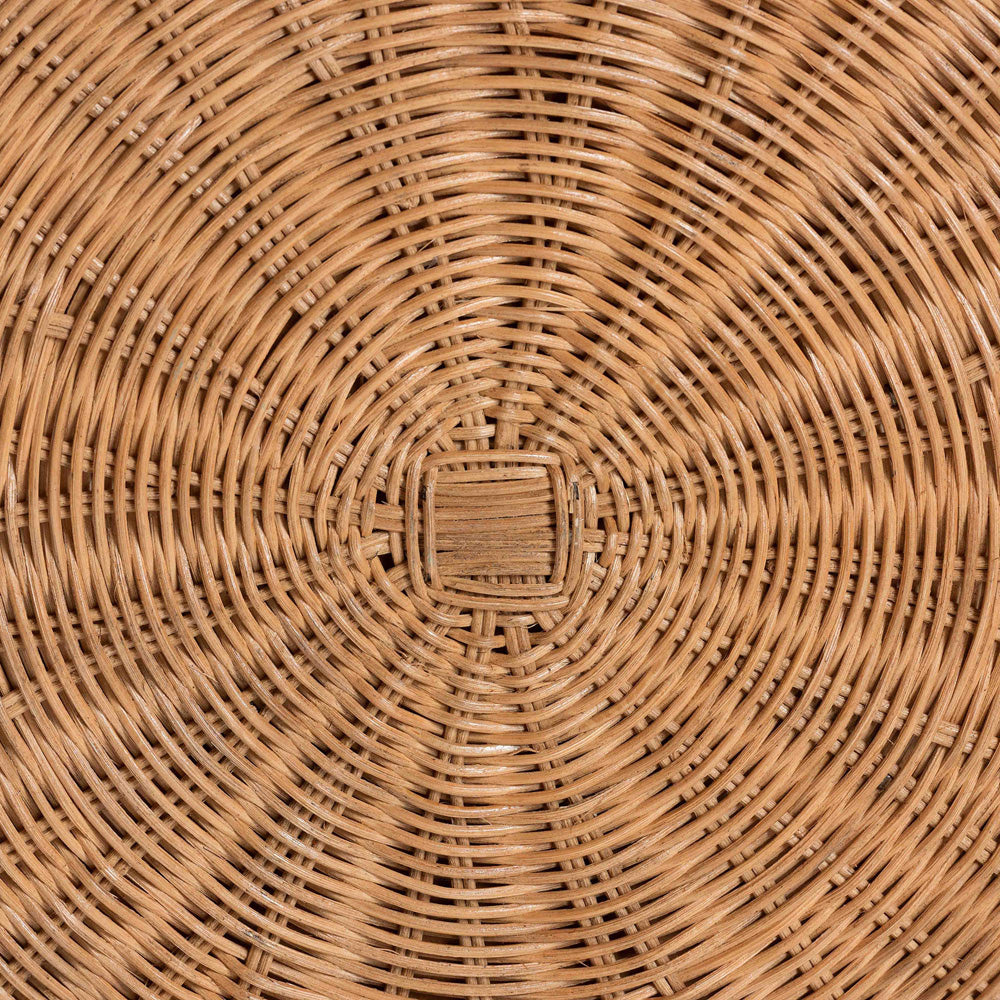 bali & pari - Palm Ottoman in Light Honey - Palm-Light Honey Rattan-90cm Round Ottoman w/Cushion view 4