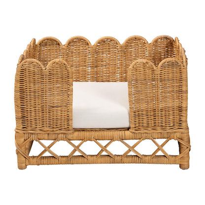 bali & pari - Palm Pet Bed in Light Honey - Palm Short-Natural Rattan-Pet Bed view 2