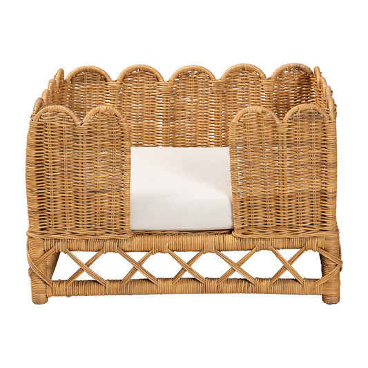 bali & pari - Palm Pet Bed in Light Honey - Palm Short-Natural Rattan-Pet Bed view 2