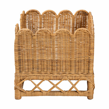 bali & pari - Palm Pet Bed in Light Honey - Palm Short-Natural Rattan-Pet Bed view 3