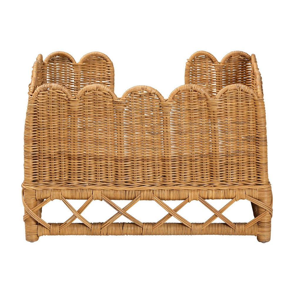 bali & pari - Palm Pet Bed in Light Honey - Palm Short-Natural Rattan-Pet Bed view 4