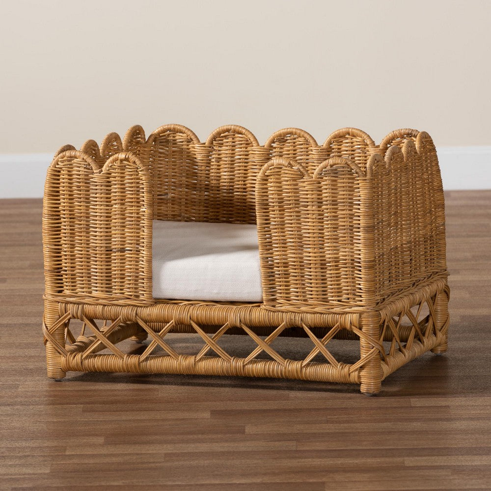 bali & pari - Palm Pet Bed in Light Honey - Palm Short-Natural Rattan-Pet Bed view 8