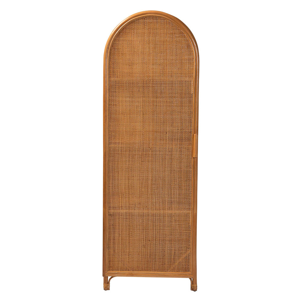 bali & pari - Paloma Decorative Cabinet in Light Honey - Ayou-Light Honey Rattan-Tall Cabinet view 3