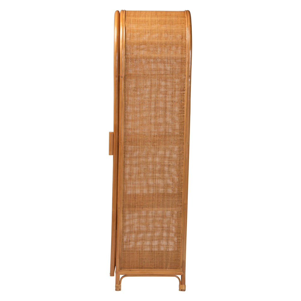 bali & pari - Paloma Decorative Cabinet in Light Honey - Ayou-Light Honey Rattan-Tall Cabinet view 4