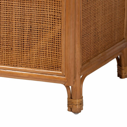 bali & pari - Paloma Decorative Cabinet in Light Honey - Ayou-Light Honey Rattan-Tall Cabinet view 7