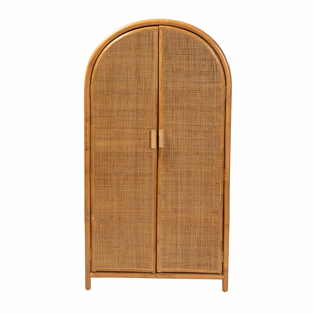 bali & pari - Paloma Storage Cabinet in Light Honey - Puerterico-Light Honey Rattan-Large-Cabinet view 3