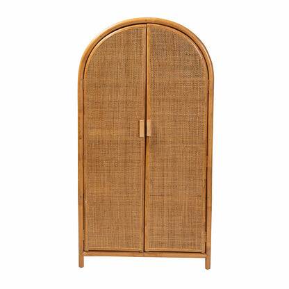 bali & pari - Paloma Storage Cabinet in Light Honey - Puerterico-Light Honey Rattan-Large-Cabinet view 3