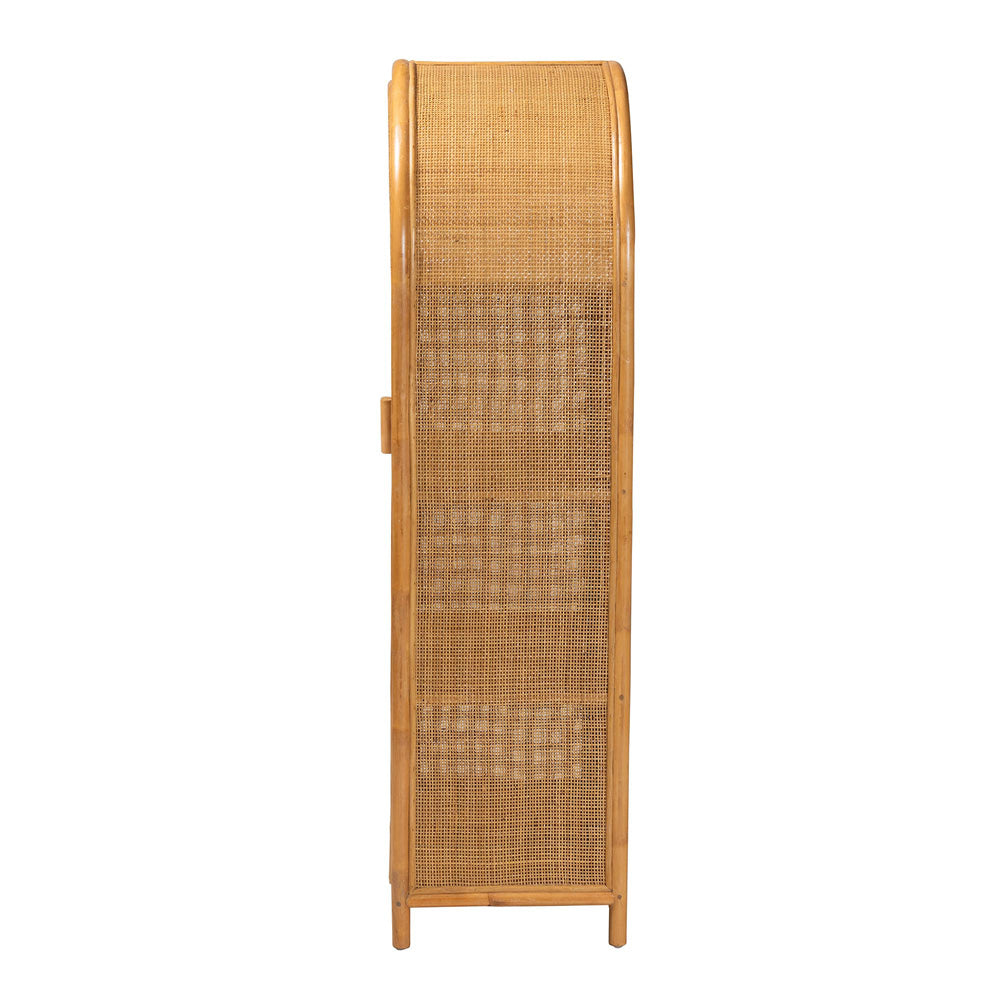 bali & pari - Paloma Storage Cabinet in Light Honey - Puerterico-Light Honey Rattan-Large-Cabinet view 4