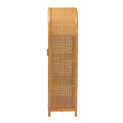 bali & pari - Paloma Storage Cabinet in Light Honey - Puerterico-Light Honey Rattan-Large-Cabinet view 4