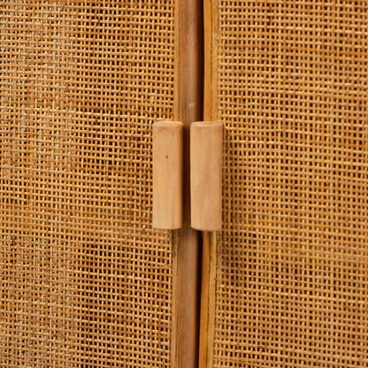 bali & pari - Paloma Storage Cabinet in Light Honey - Puerterico-Light Honey Rattan-Large-Cabinet view 5