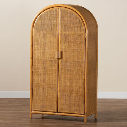 bali & pari - Paloma Storage Cabinet in Light Honey - Puerterico-Light Honey Rattan-Large-Cabinet view 9