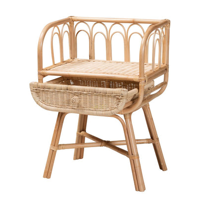 bali & pari - Panchali Nightstand in Natural Brown - WS027-Rattan-NS view 2