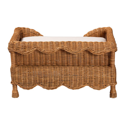 bali & pari - Papina Pet Bed in Light Honey - DC1122-Natural Rattan-Sm-Cushion-Pet Bed view 4