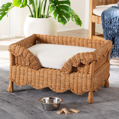 bali & pari - Papina Pet Bed in Light Honey - DC1122-Natural Rattan-Sm-Cushion-Pet Bed view 8