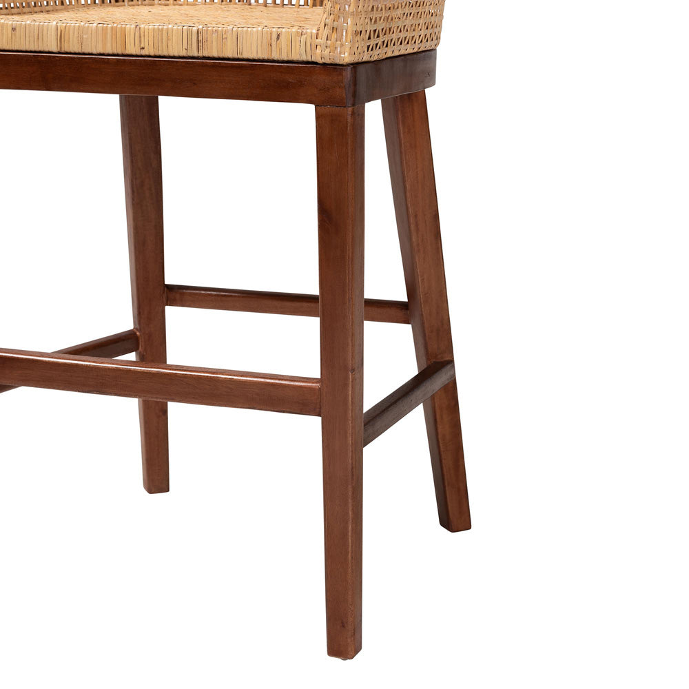 bali & pari - Papua Counter Stool in Natural Brown/Walnut Brown - Papua-Wood/Natural-CS view 6