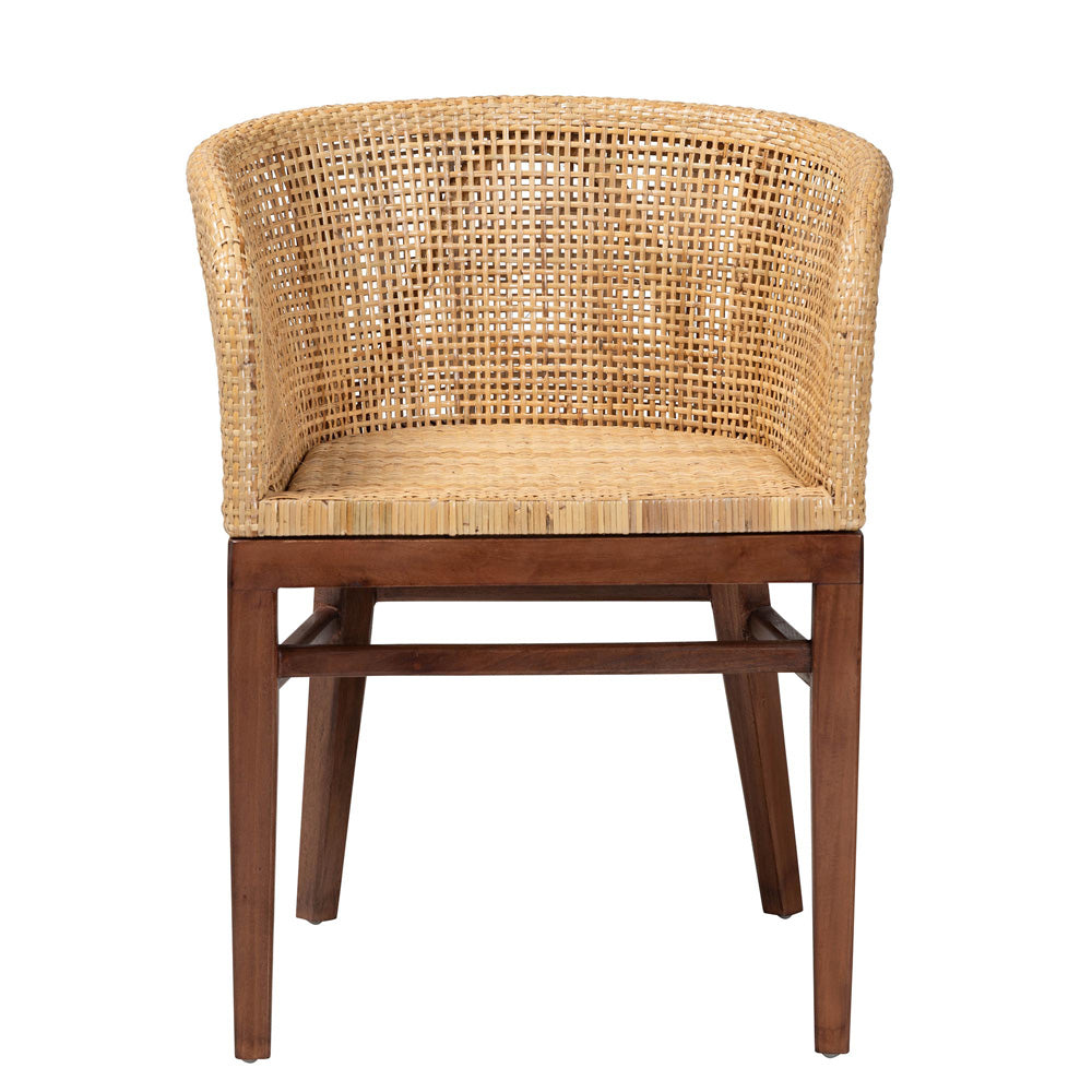 bali & pari - Papua Dining Chair in Natural Brown/Walnut Brown - Papua-Wood/Natural-DC view 2
