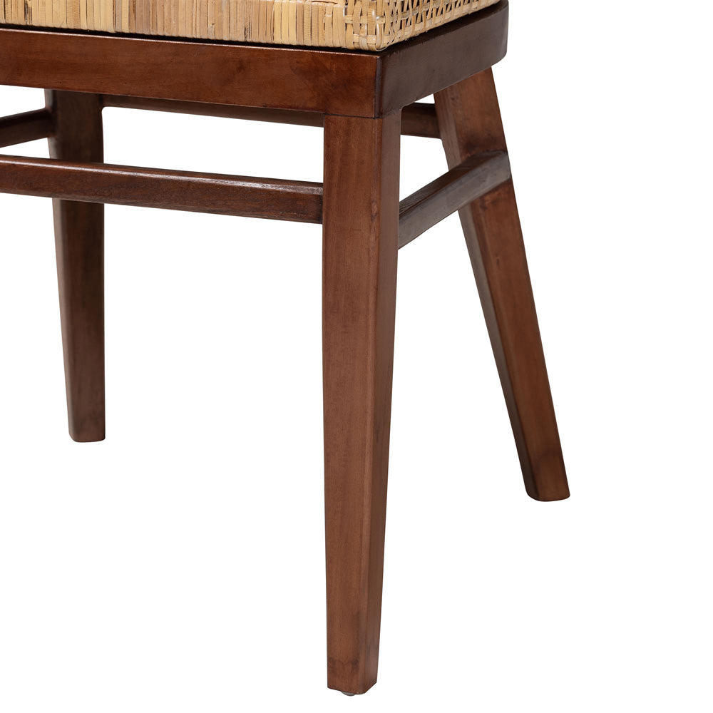 bali & pari - Papua Dining Chair in Natural Brown/Walnut Brown - Papua-Wood/Natural-DC view 6
