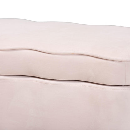 bali & pari - PaulinaBench in Light Pink/Black - BBT3246-Light Pink Velvet-Storage-Bench view 6