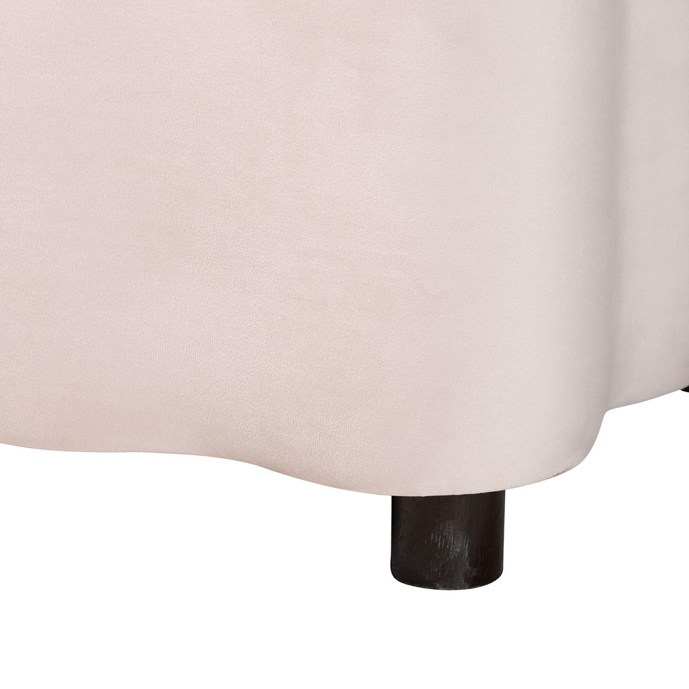 bali & pari - PaulinaBench in Light Pink/Black - BBT3246-Light Pink Velvet-Storage-Bench view 7