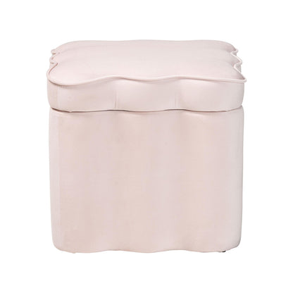 bali & pari - PaulinaOttoman in Light Pink/Black - BBT5610-Light Pink Velvet-Storage-Ottoman view 3