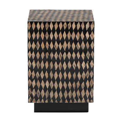 bali & pari  - Paulo End Table in Black/Brown - F2502-FT24-Capiz-ET view 2