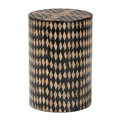 bali & pari  - Paulo End Table in Black/Brown - F2502-FT25-Capiz-ET view 1
