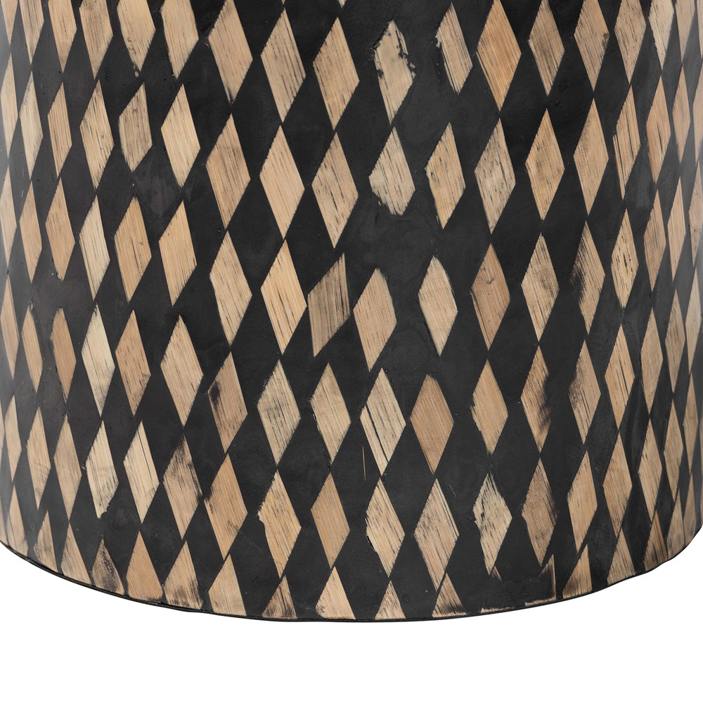 bali & pari  - Paulo End Table in Black/Brown - F2502-FT25-Capiz-ET view 3