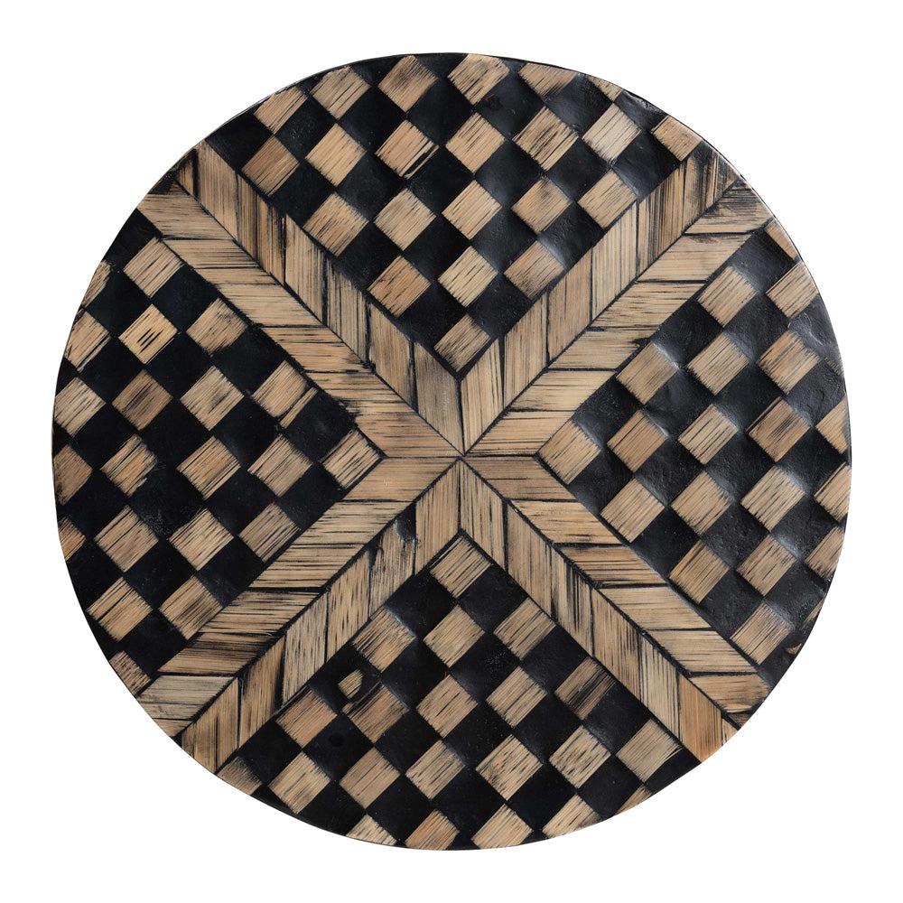bali & pari  - Paulo End Table in Black/Brown - F2502-FT25-Capiz-ET view 4