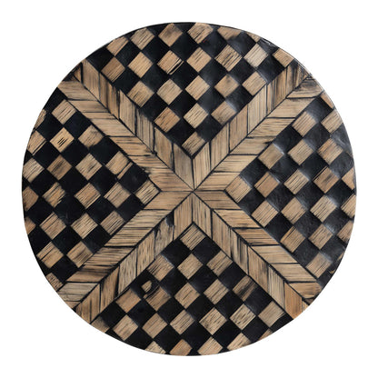 bali & pari  - Paulo End Table in Black/Brown - F2502-FT25-Capiz-ET view 4
