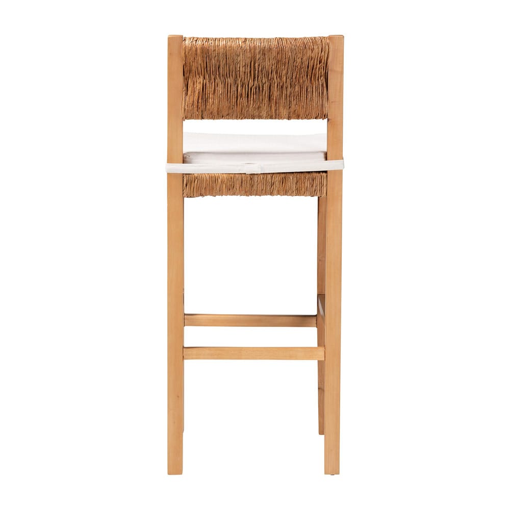 bali & pari - Pava Bar Stool in Honey/Natural Brown - MD-39883-Honey Wooden-Cushion-BS view 4