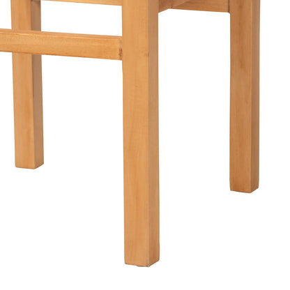 bali & pari - Pava Bar Stool in Honey/Natural Brown - MD-39883-Honey Wooden-Cushion-BS view 6