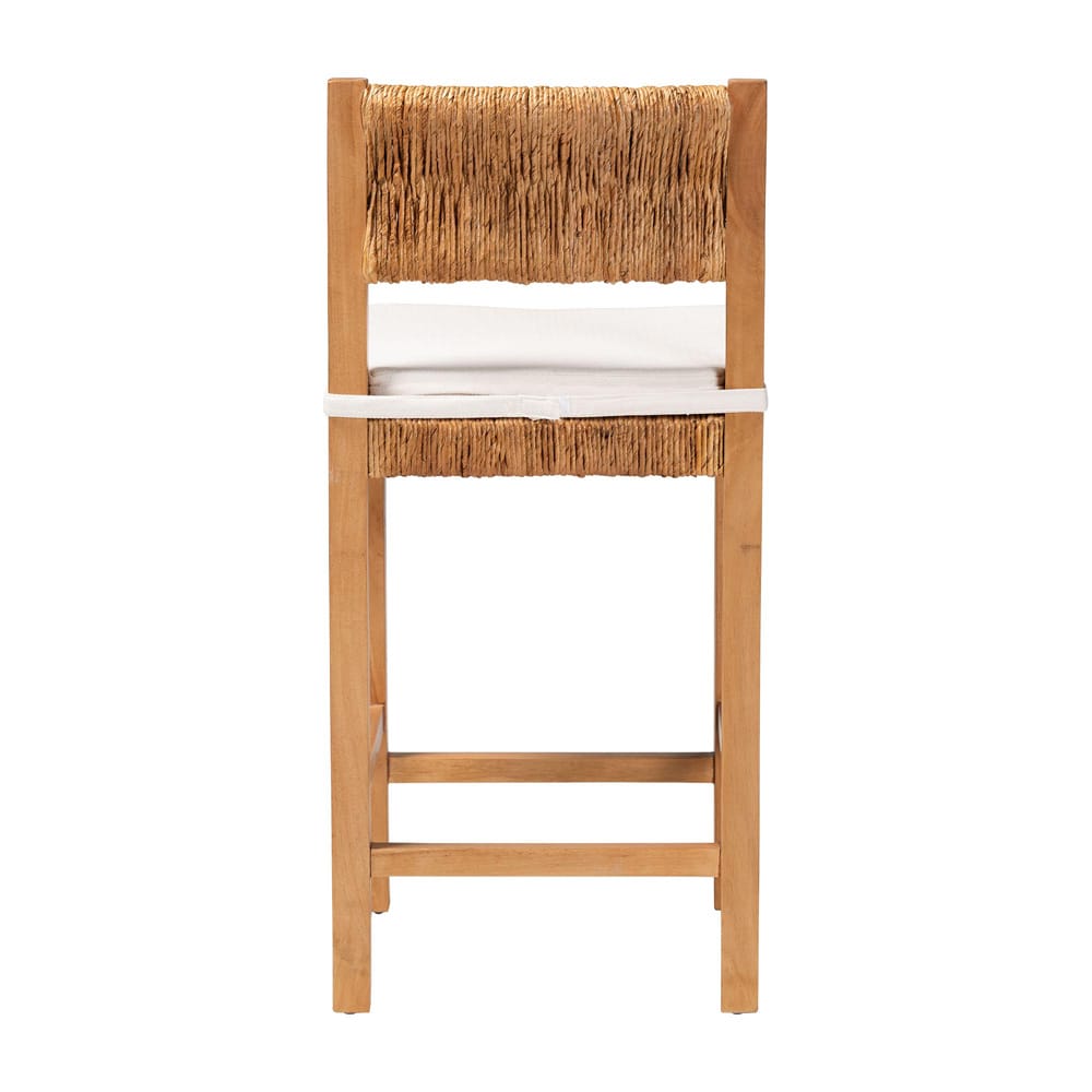 bali & pari - Pava Counter Stool in Honey/Natural Brown - MD-39882-Honey Wooden-Cushion-CS view 4