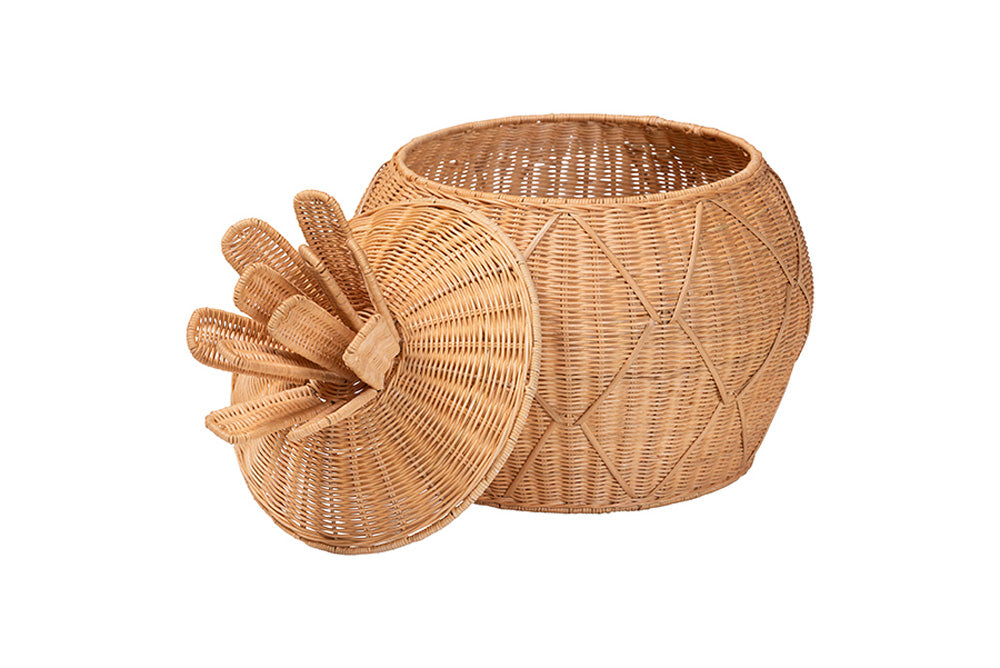 bali & pari - Pelham Basket - WS253-Small-Natural Rattan-Basket view 2