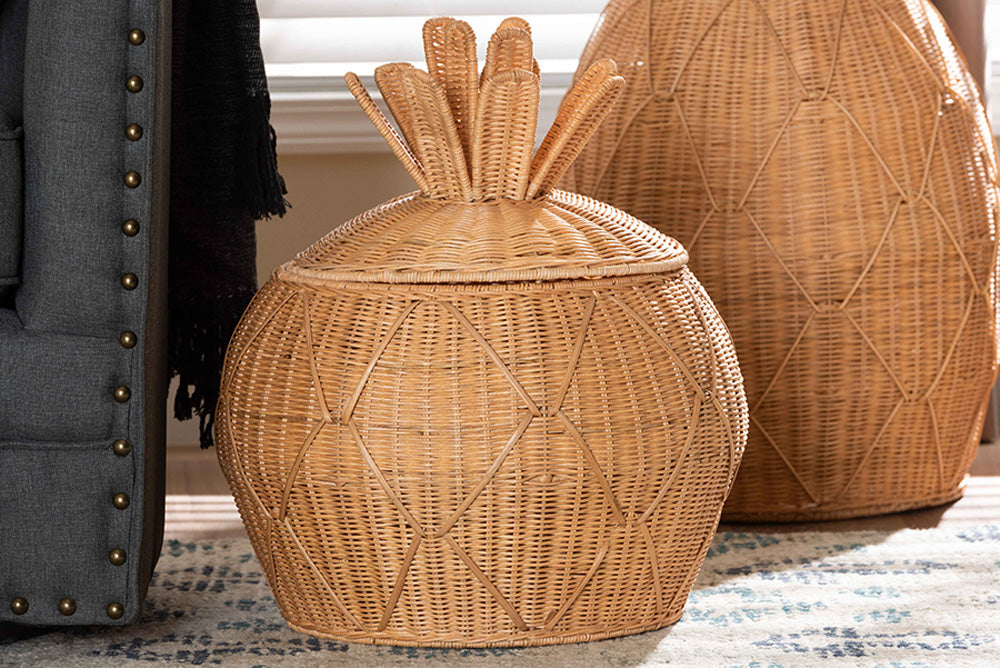 bali & pari - Pelham Basket - WS253-Small-Natural Rattan-Basket view 5