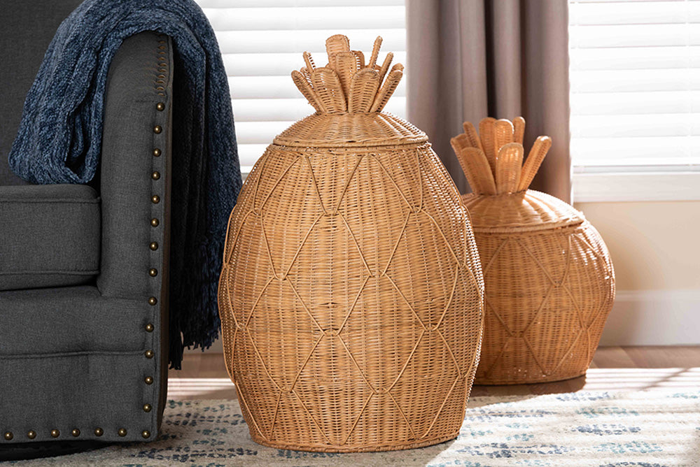 bali & pari - Pelham Basket - WS254-Large-Natural Rattan-Basket view 5