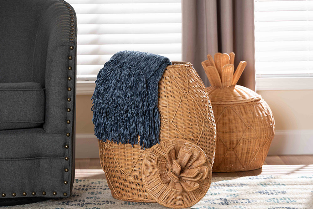 bali & pari - Pelham Basket - WS254-Large-Natural Rattan-Basket view 6