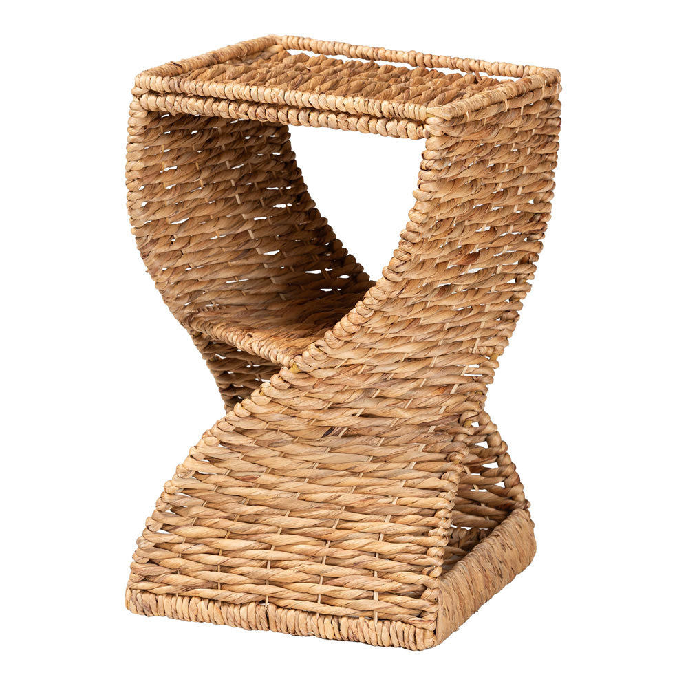 bali & pari - Pelleas End Table in Natural Brown - F232-FT22-Waterhyacinth/Metal-End Table view 1