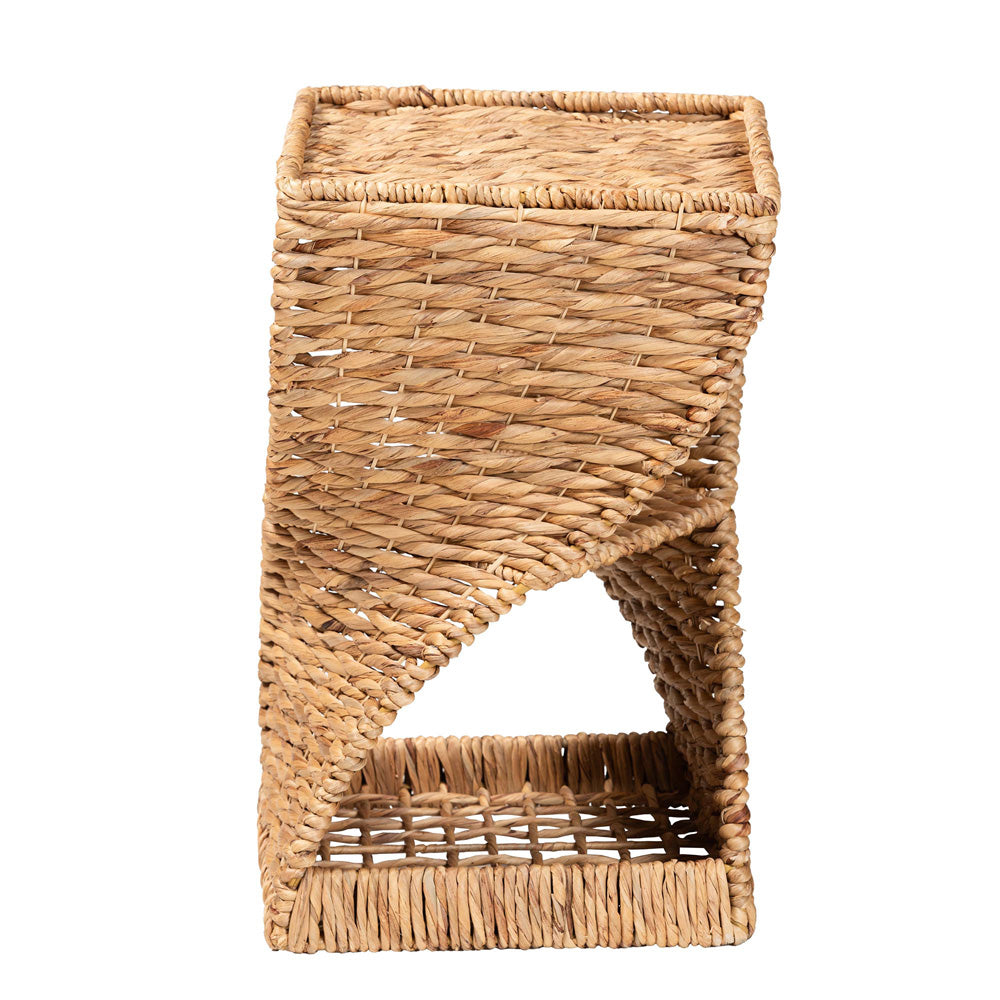 bali & pari - Pelleas End Table in Natural Brown - F232-FT22-Waterhyacinth/Metal-End Table view 3