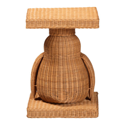 bali & pari - PembrokeEnd Table in Light Honey - Penguin-Natural Rattan-ET view 4