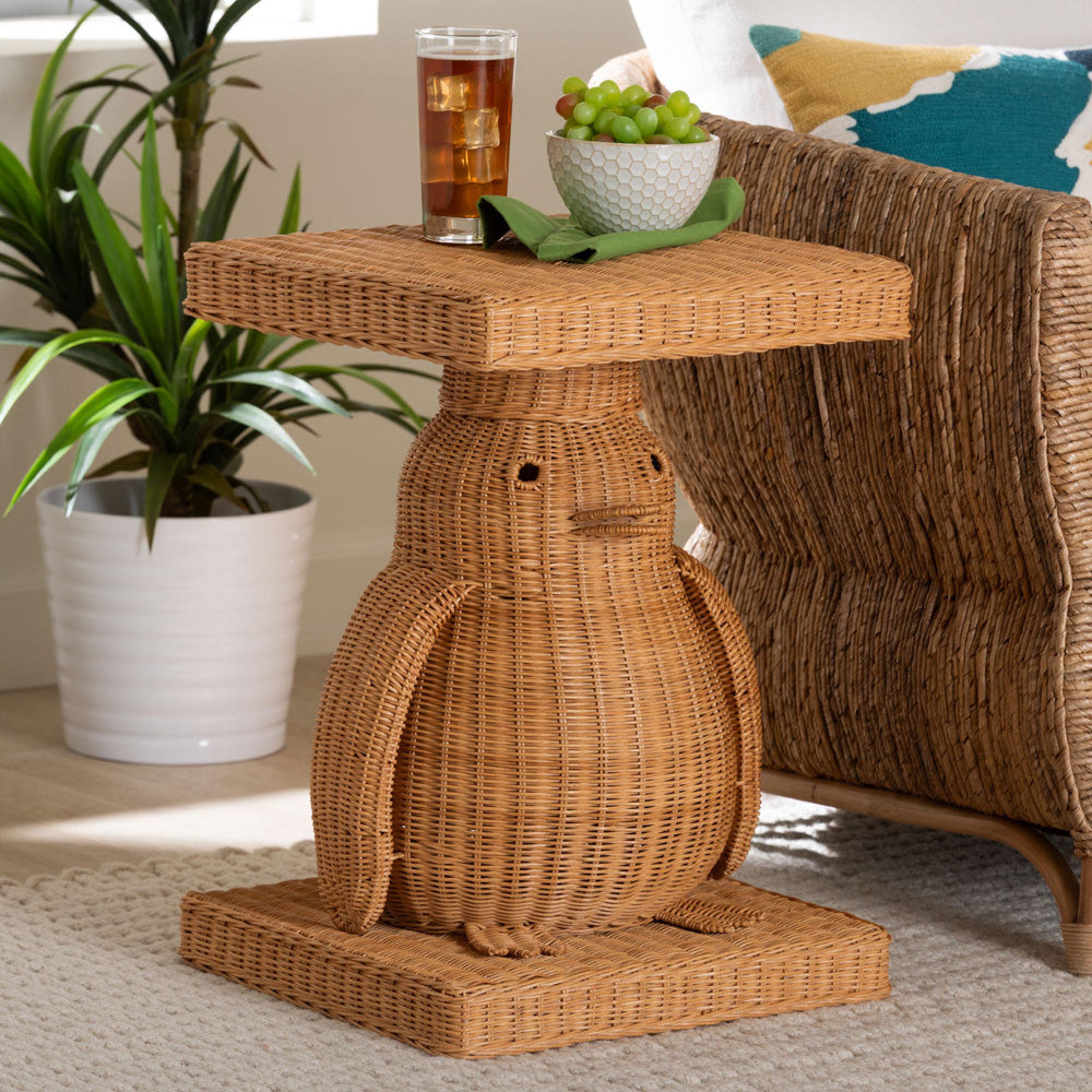 bali & pari - PembrokeEnd Table in Light Honey - Penguin-Natural Rattan-ET view 8